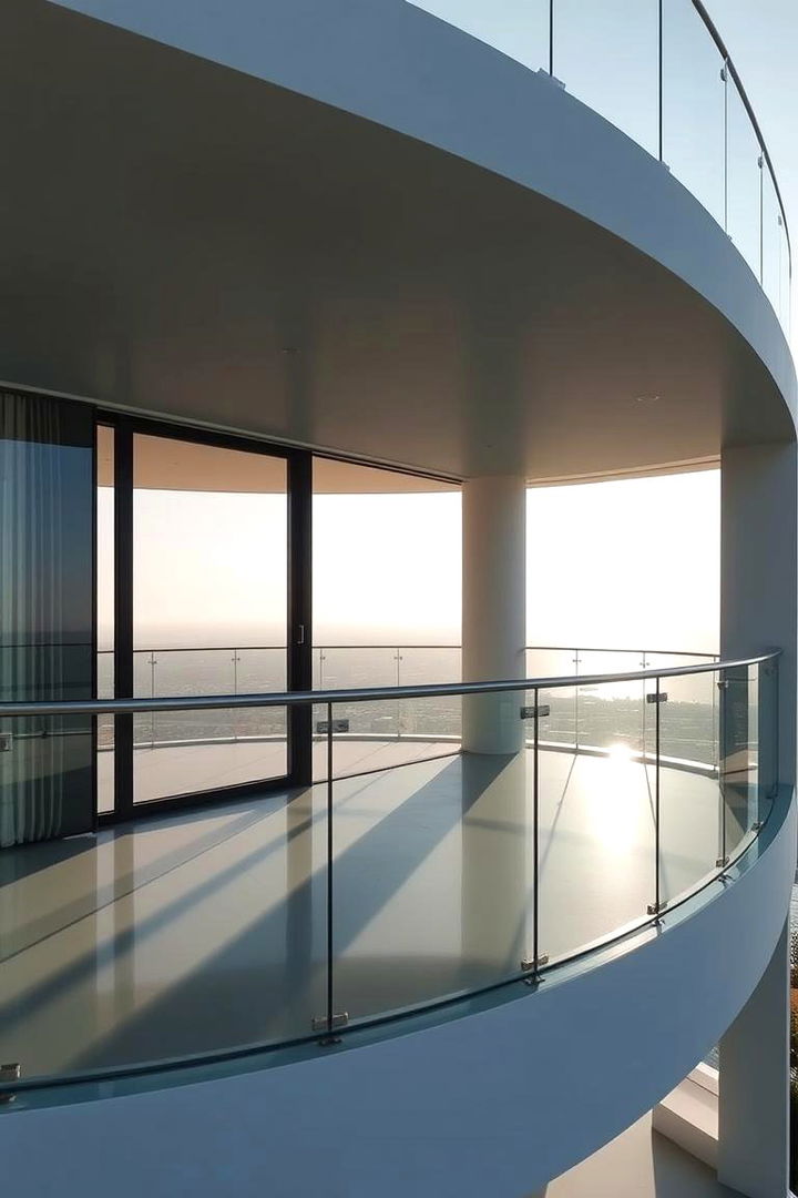 Minimalist Glass Railings - 22 French Balcony Ideas