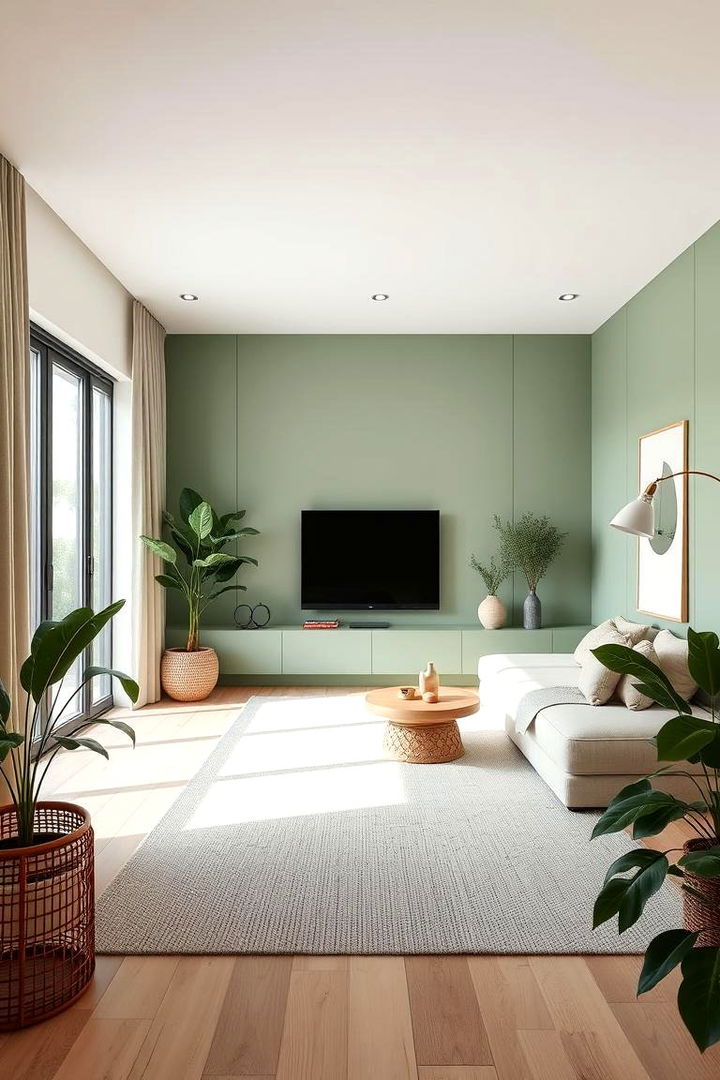 Minimalist Green Dream - 22 Green Panelling Bedroom Ideas