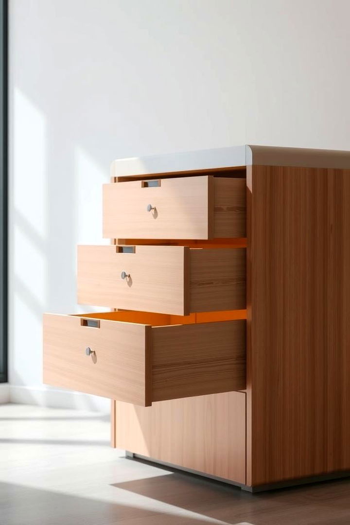 Minimalist Hidden Drawers - 22 Pedestal Sink Storage Ideas