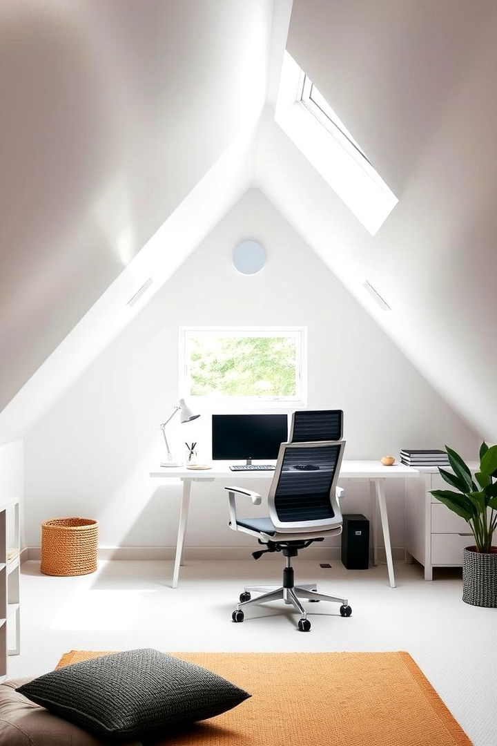 Minimalist Home Office Attic - 22 attic room ideas