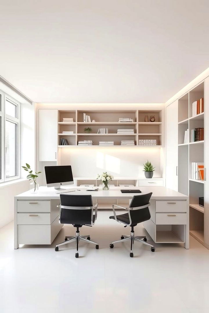 Minimalist Home Office - 22 Home Office for Couples Ideas and Designs