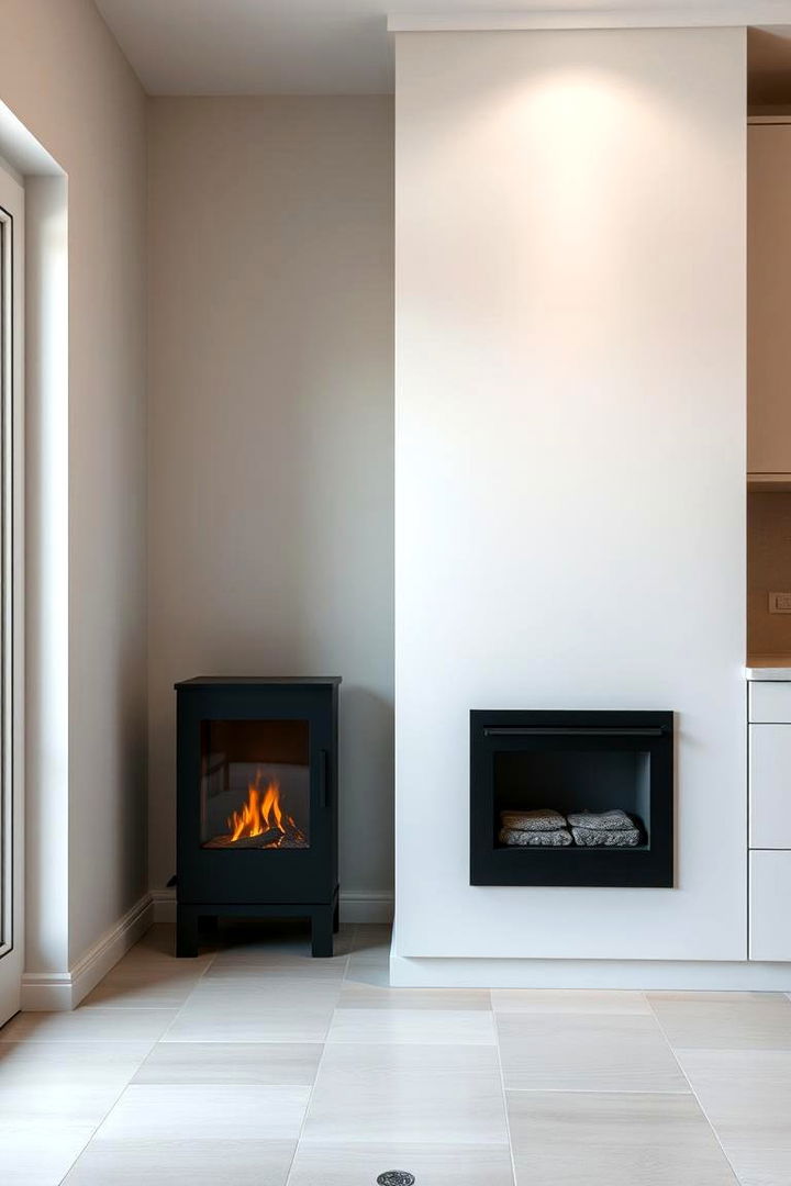 Minimalist Kitchen Corners - 22 Kitchens With Fireplaces