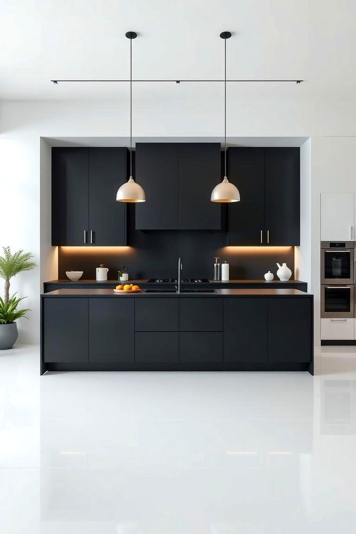 Minimalist Kitchen Islands - 22 black white and gold kitchen ideas