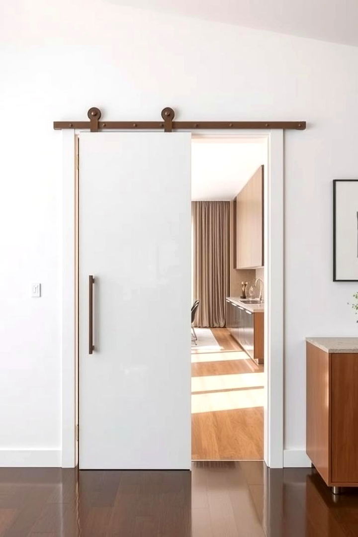 Minimalist Lacquered Barn Doors - 22 Barn Door Ideas