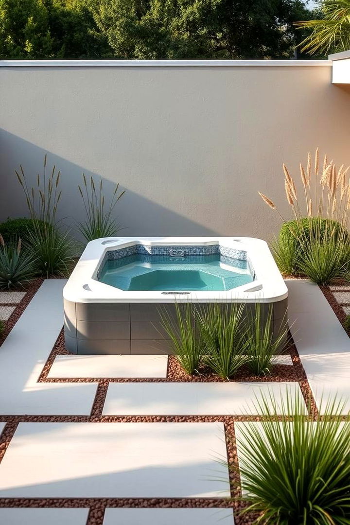 Minimalist Landscape Design - 22 Hot Tub Landscaping Ideas