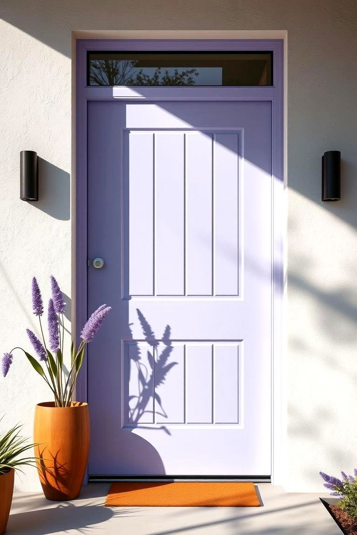 Minimalist Lavender Touches - 22 Lavender Front Door Ideas