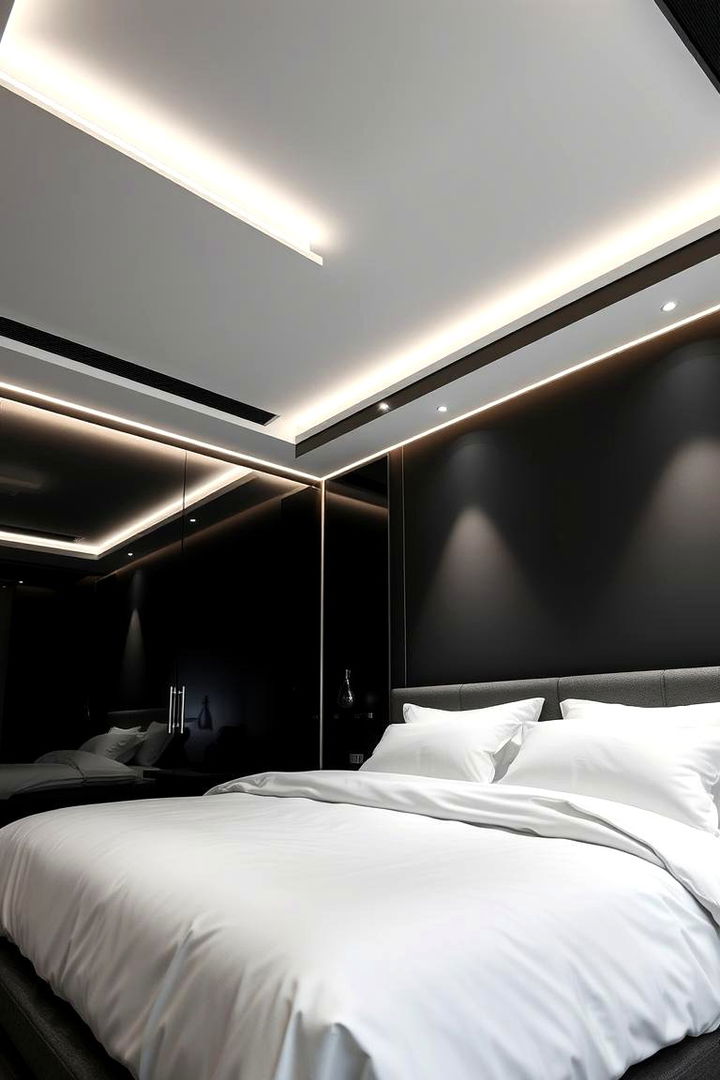 Minimalist Lighting Fixtures - 22 Black and White Bedroom Ideas