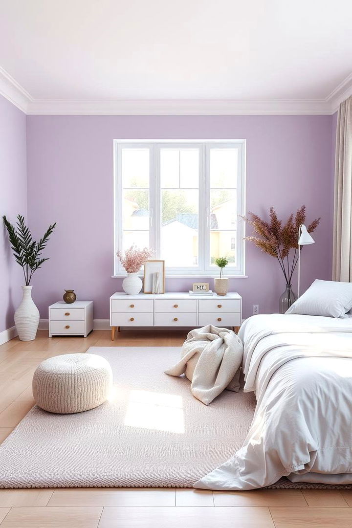 Minimalist Lilac Vibes - 22 Lilac Bedroom Ideas