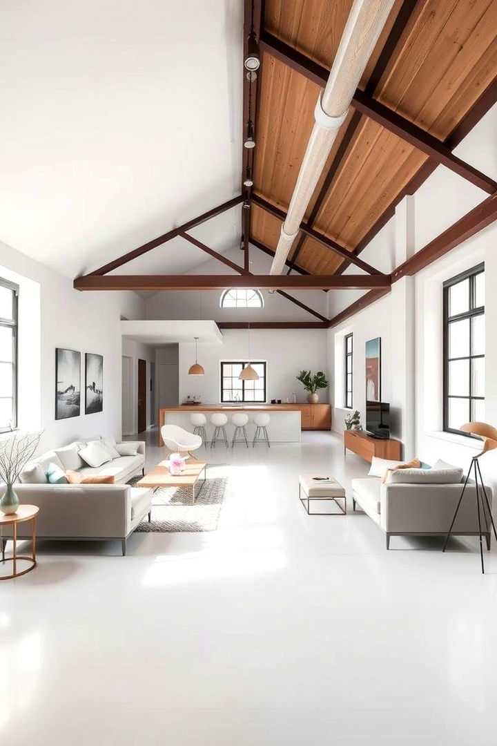 Minimalist Loft with Neutral Tones - 22 Loft Bedroom Ideas