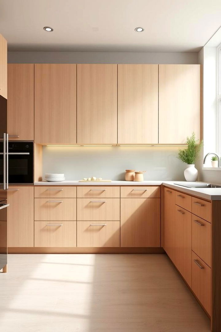 Minimalist Maple with Clean Lines - 22 Maple Kitchen Cabinets Ideas