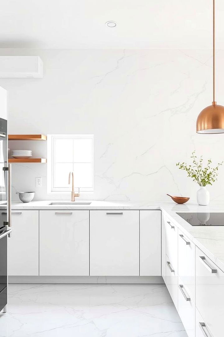 Minimalist Marble Statements - 22 Marble Kitchen Floor Ideas