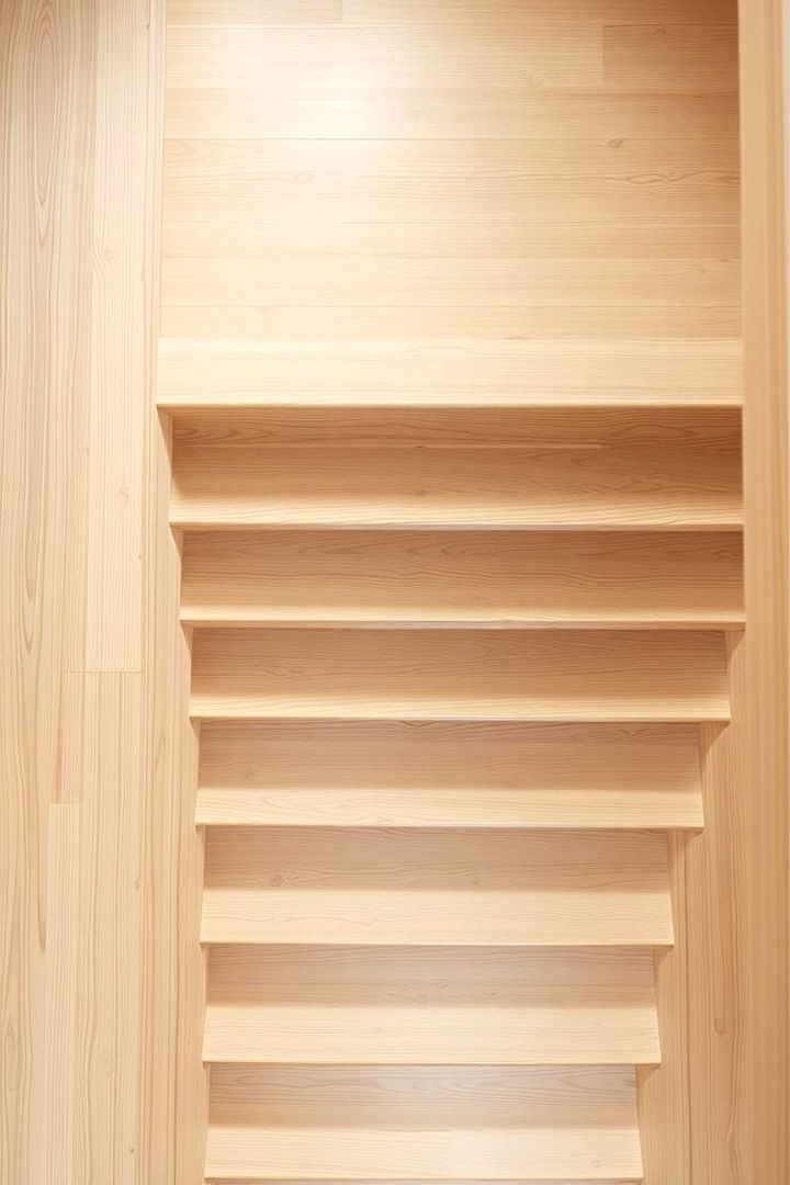 Minimalist Masterpiece - 22 White Oak Staircase Ideas