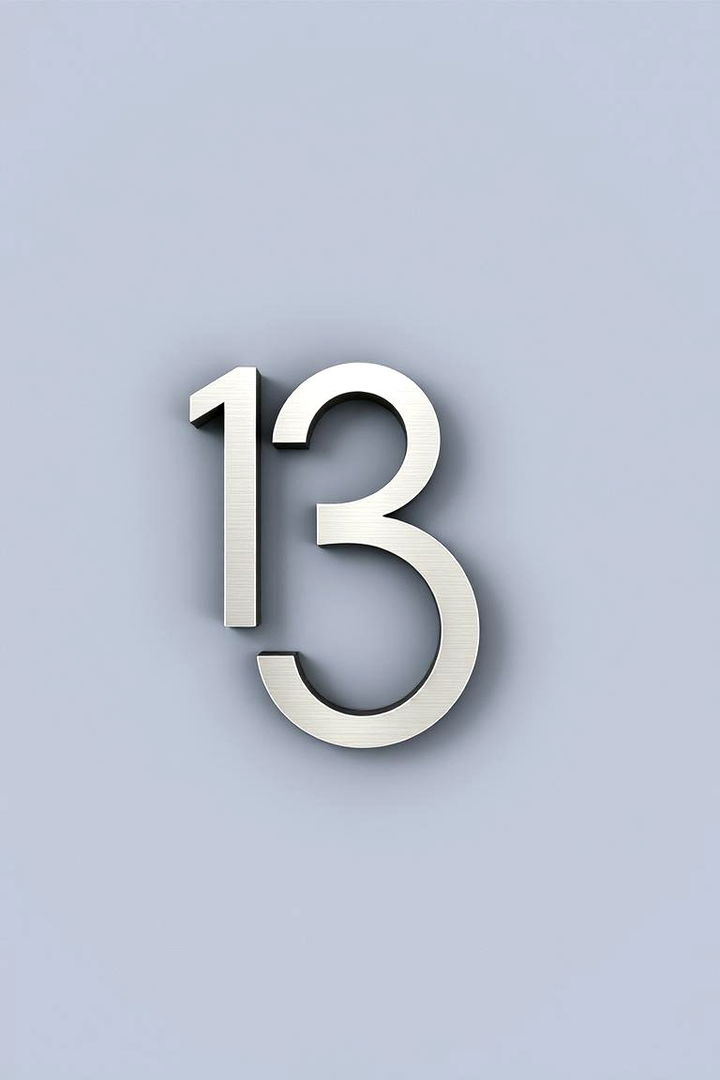 Minimalist Metal Numbers - 22 House Number Ideas
