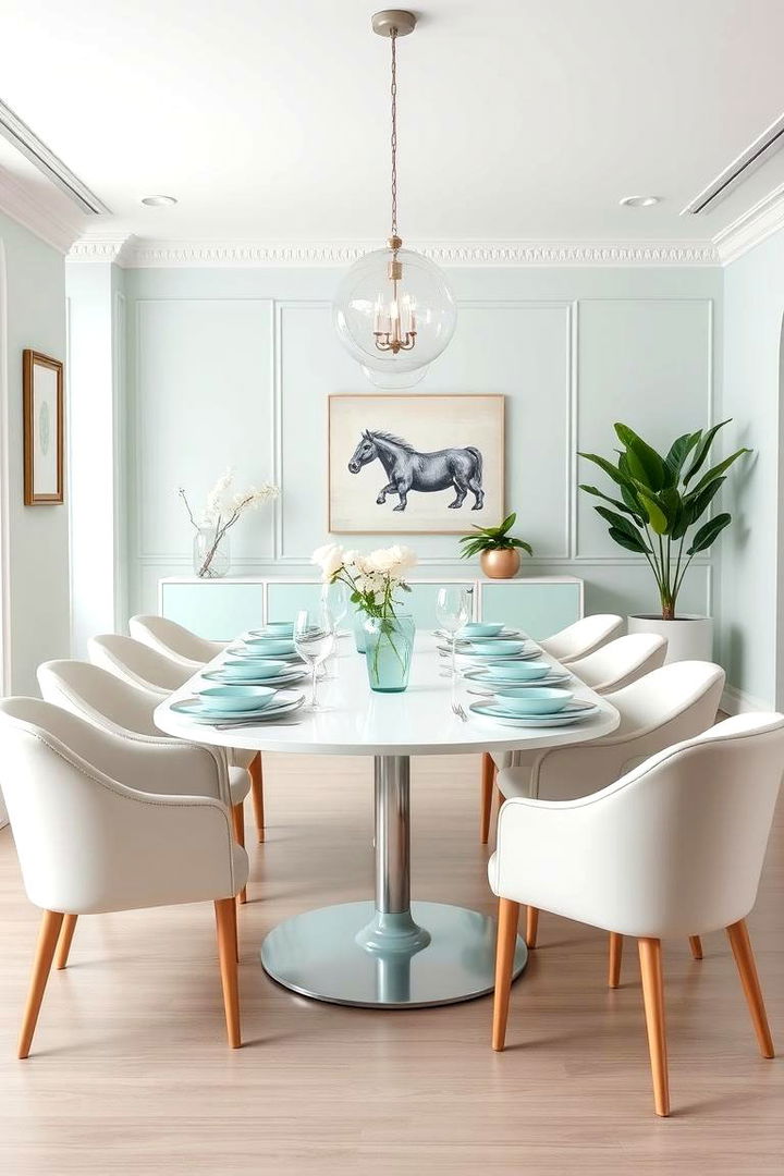 Minimalist Mint Green Table Settings - 22 Mint Green Kitchen Ideas