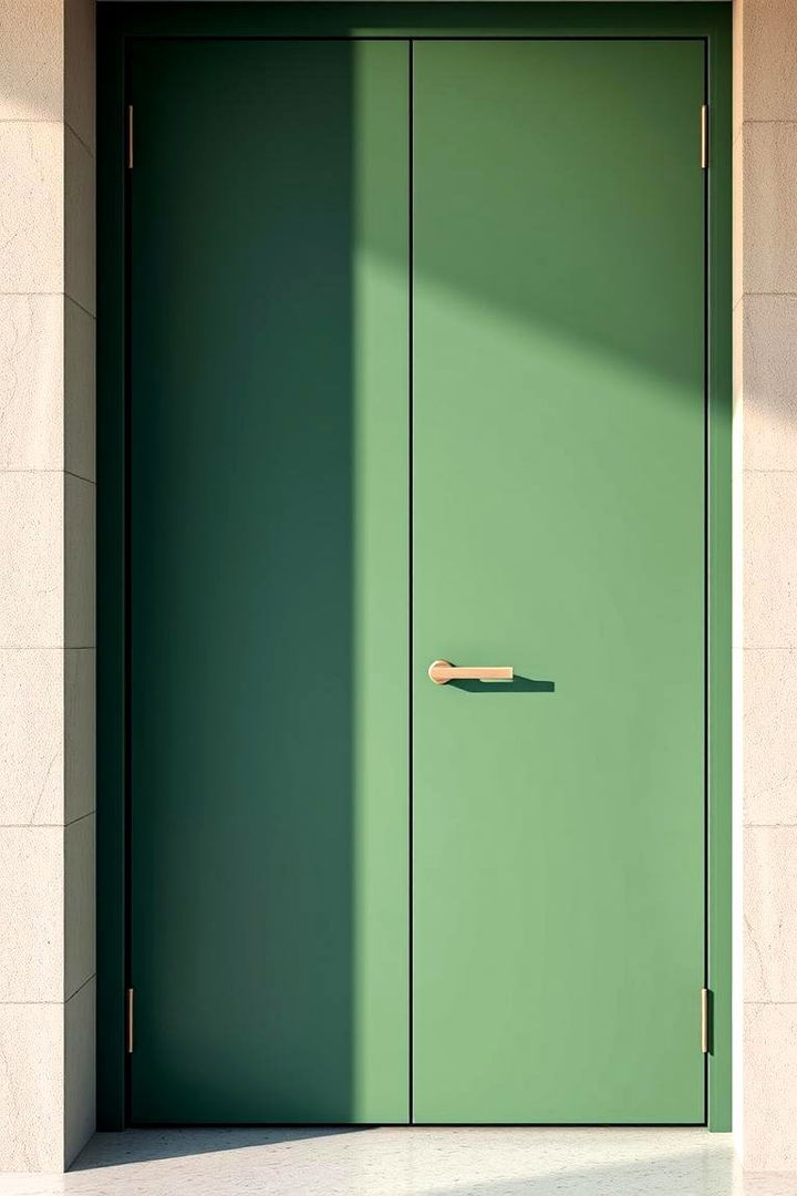 Minimalist Modern - 22 Green Front Door Ideas