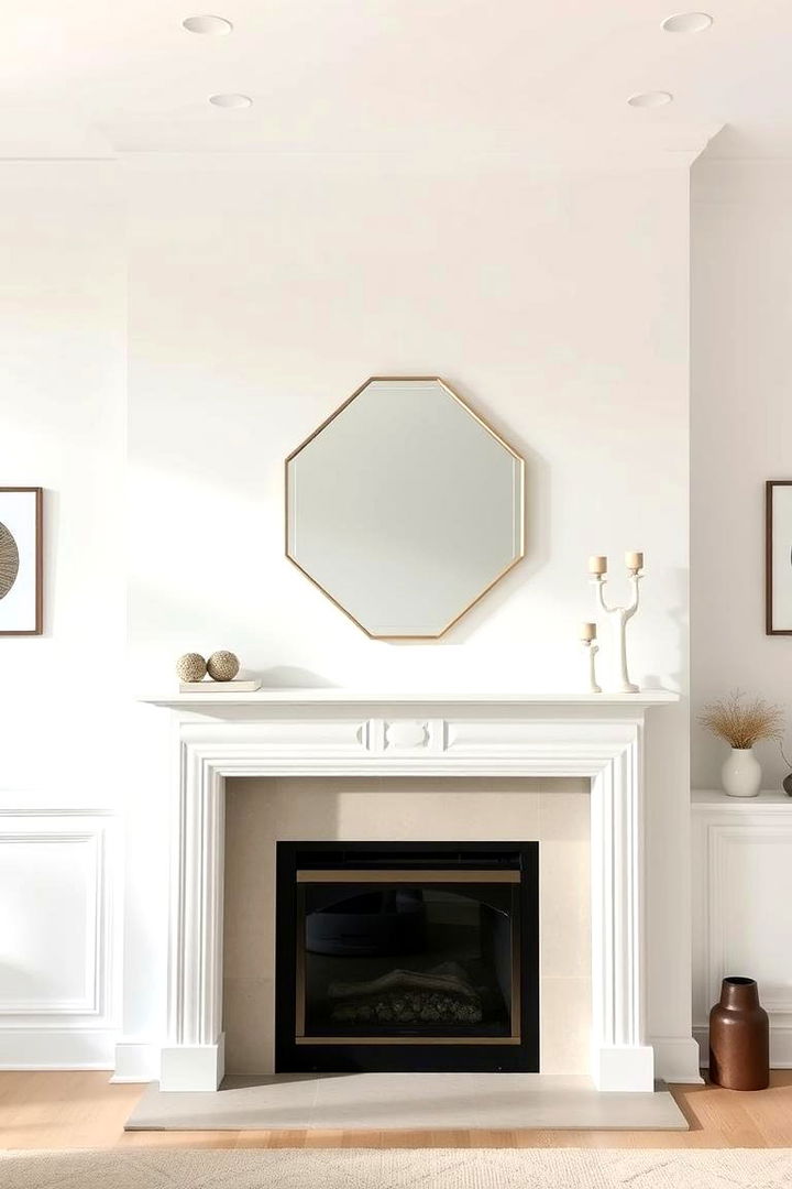 Minimalist Modern - 22 Mirror Over Fireplace Ideas