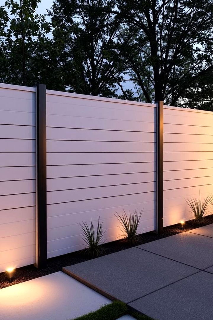 Minimalist Modern Appeal - 22 Horizontal Fence Ideas
