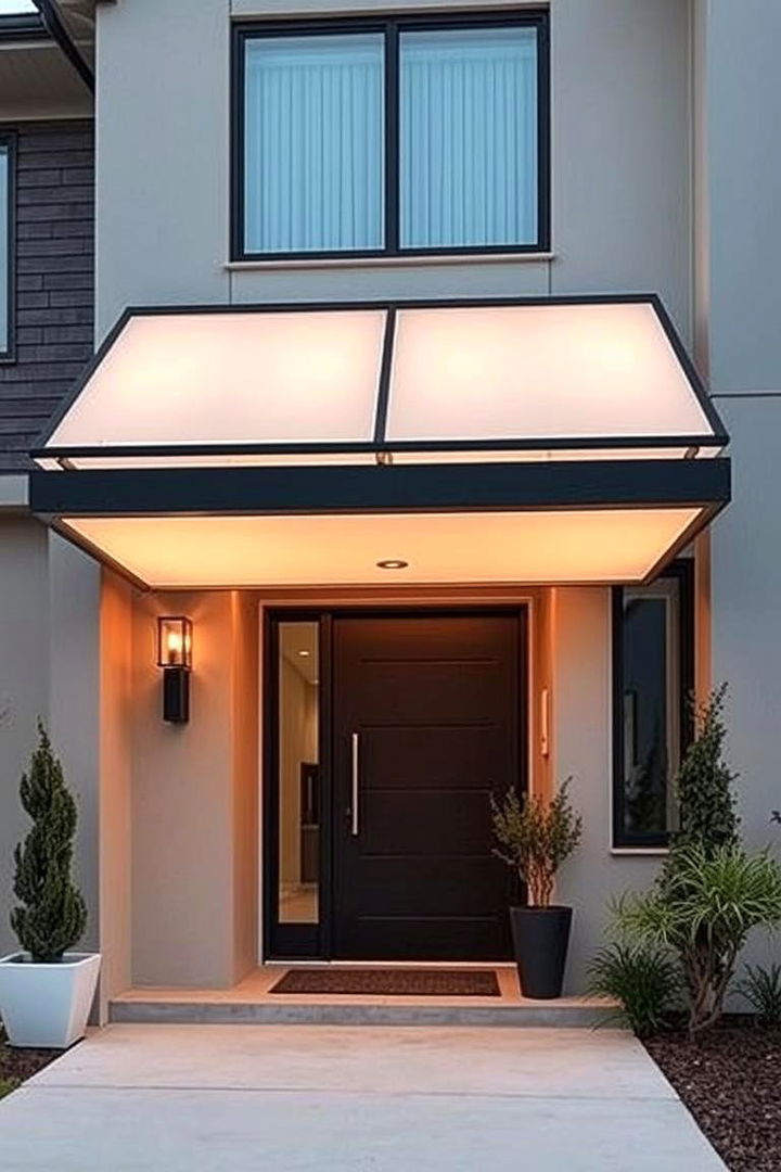 Minimalist Modern Awning - 22 Front Porch Awning Ideas