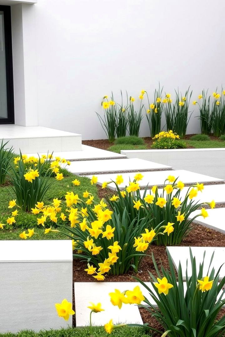 Minimalist Modern Daffodil Structures - 22 Daffodil Garden Ideas