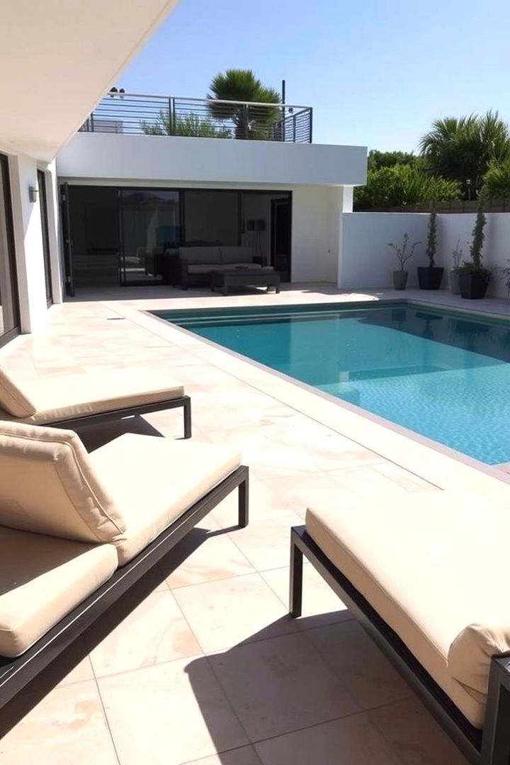 Minimalist Modern Deck Approach - 22 Pool Deck Ideas