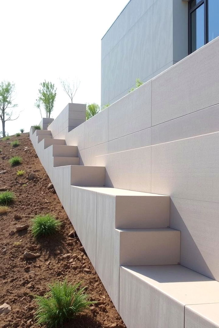 Minimalist Modern Design - 22 Retaining Wall Ideas for Sloped Backyard