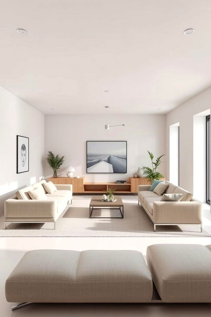 Minimalist Modern Edge - 22 Man Cave Living Room Ideas