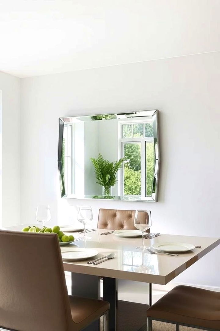 Minimalist Modern Edge - 22 Dining Room Mirror Ideas