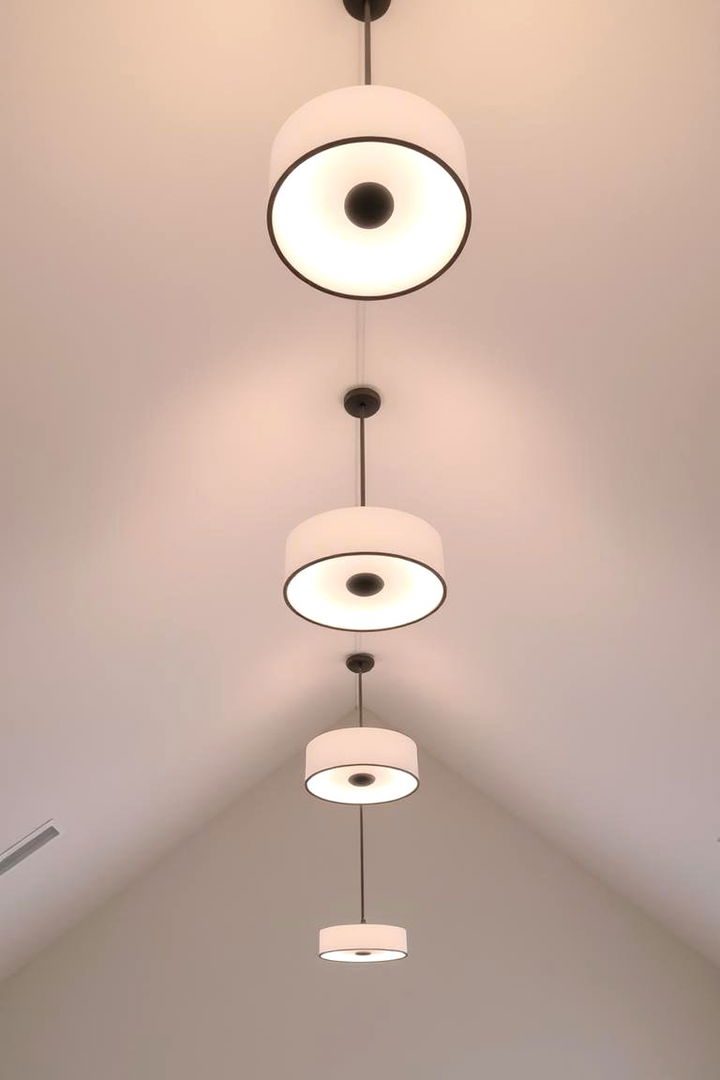 Minimalist Modern Fixtures for Clean Lines - 22 Vaulted Ceiling Lighting Ideas