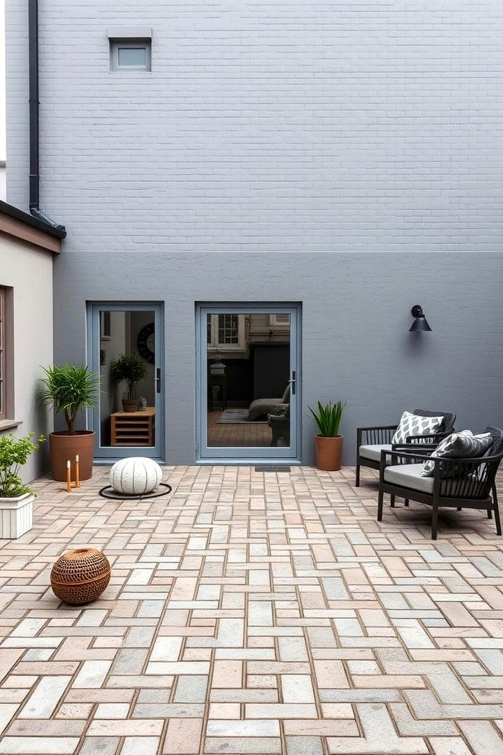 Minimalist Modern Layout - 22 Brick Patio Ideas