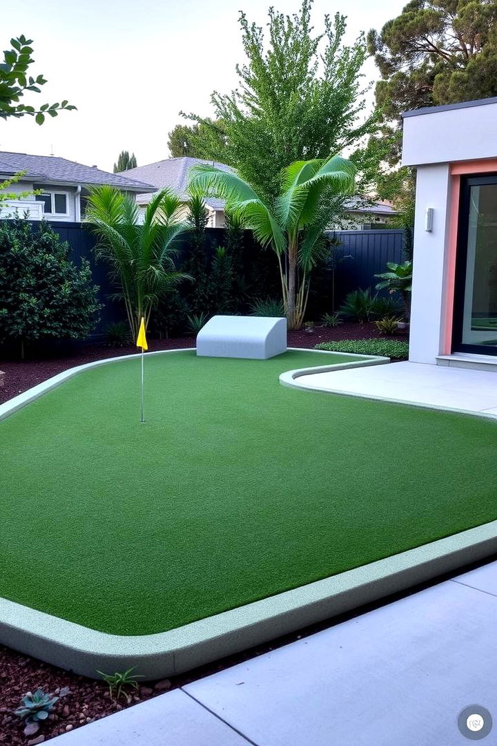 Minimalist Modern Putting Green - 22 Backyard Putting Green Ideas