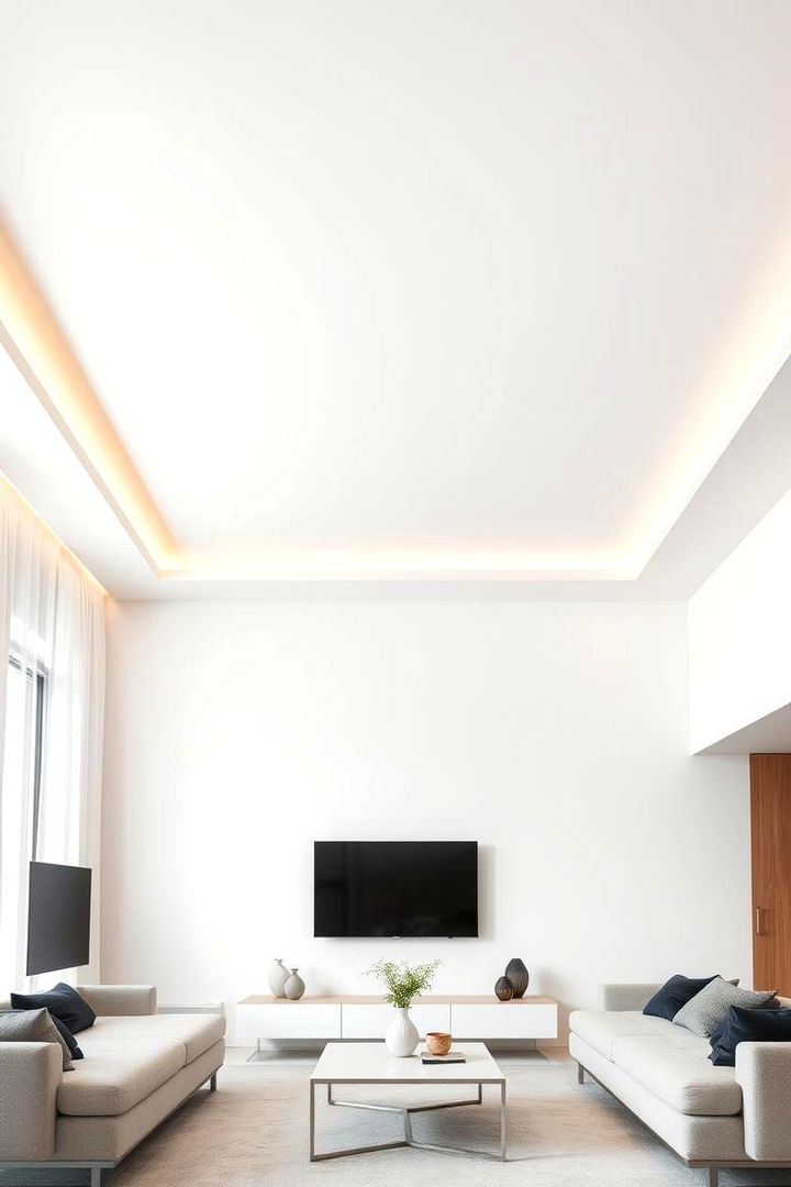 Minimalist Modern Style - 22 Living Room False Ceiling Design Ideas
