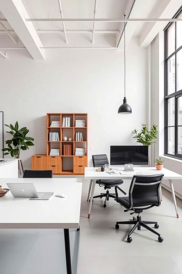 Minimalist Modern Workspace - 22 Loft Office Ideas