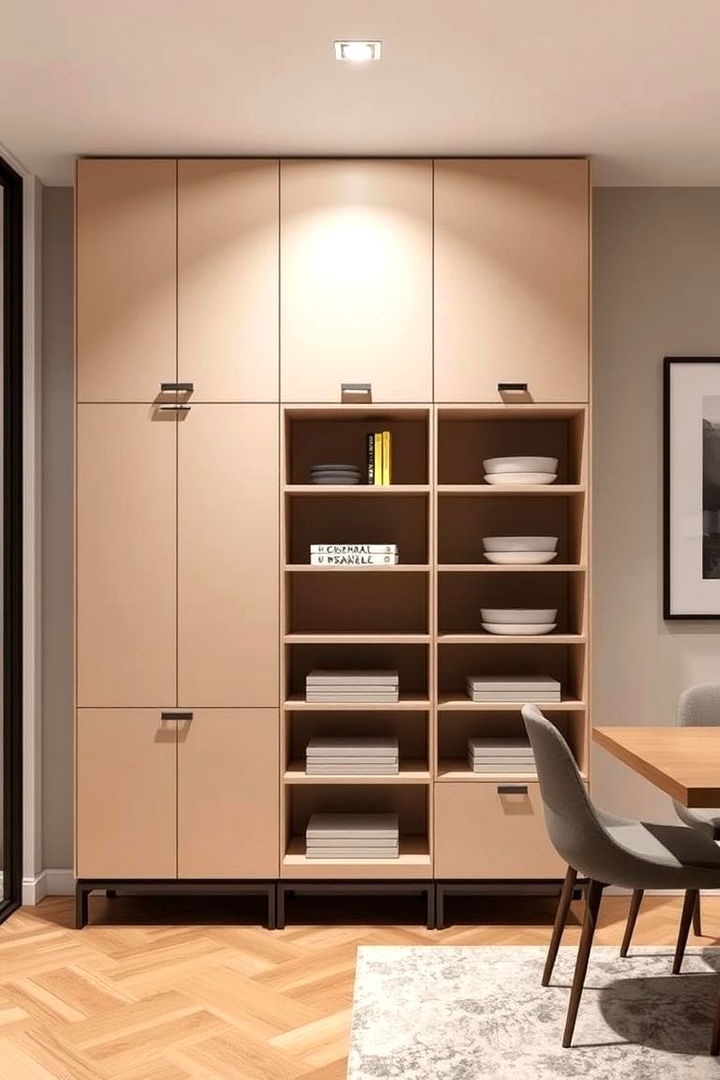 Minimalist Modular Units - 22 Dining Room Storage Ideas