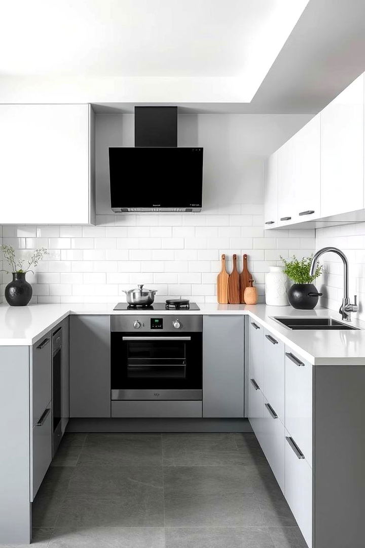 Minimalist Monochrome - 22 Kitchen Backsplash Ideas