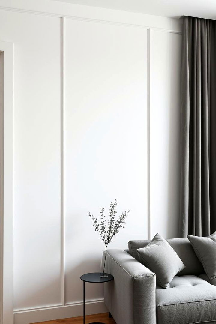 Minimalist Monochrome Accent - 22 Bedroom Accent Wall Ideas