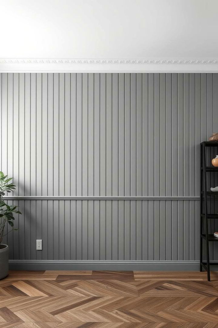 Minimalist Monochrome Beadboard - 22 Beadboard Wall Ideas