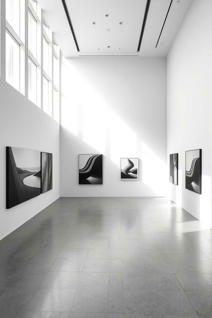 Minimalist Monochrome Displays - 22 High Ceiling Tall Wall Decor Ideas
