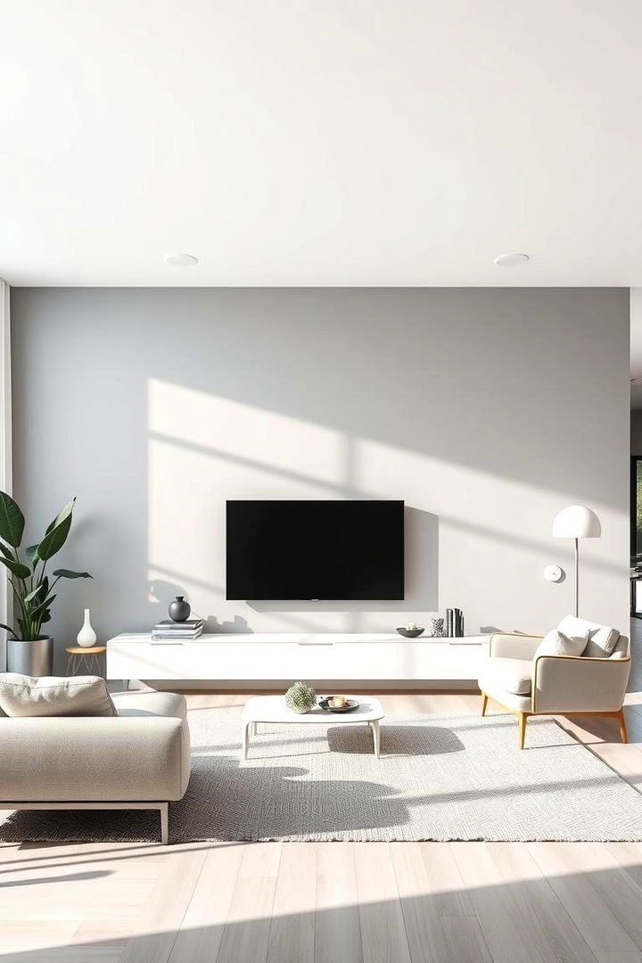 Minimalist Monochrome Magic - 22 Living Room Accent Wall Ideas