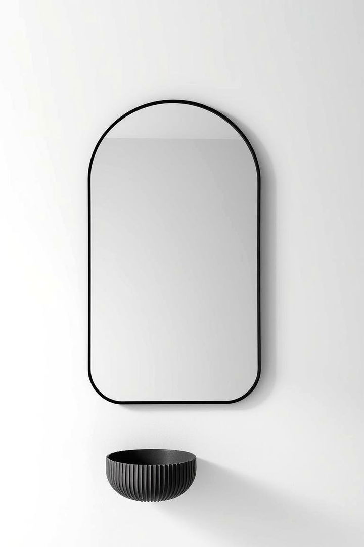 Minimalist Monochrome Reflections - 22 Mirror Painting Ideas