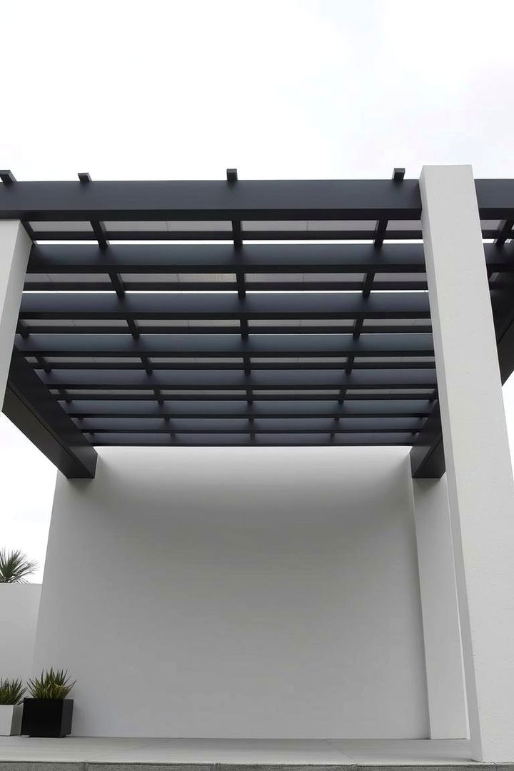 Minimalist Monochrome Roof - 22 Pergola Roof Ideas