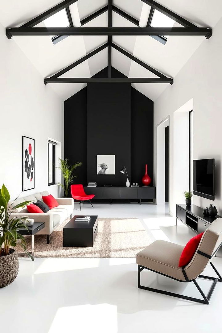 Minimalist Mood with a Pop - 22 Red and Black Bedroom Ideas