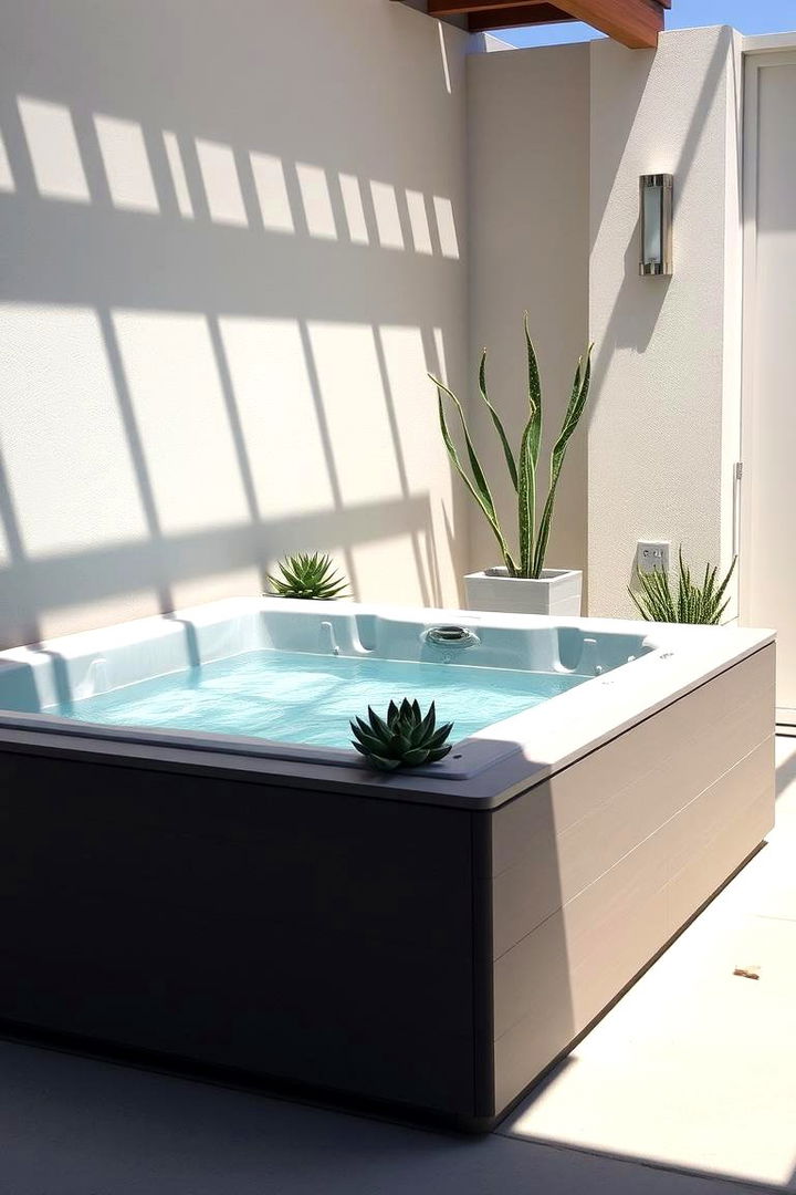 Minimalist Nature Integration - 22 Hot Tub Decor Ideas