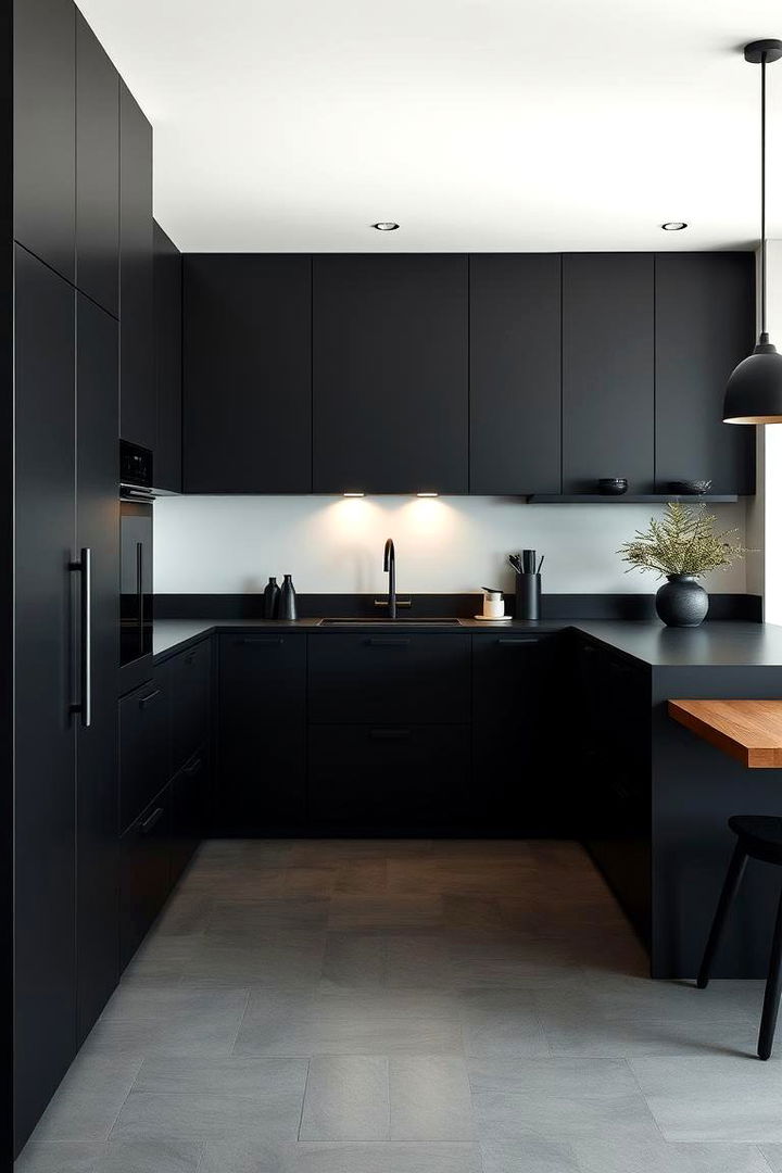 Minimalist Noir Design - Dark Kitchen Ideas for a Modern Culinary Space