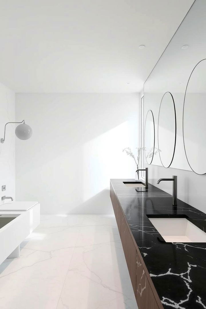 Minimalist Oasis Calm Spaces with Black Marble - 22 Black Marble Bathrooms