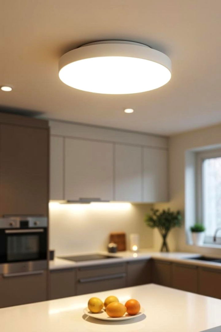 Minimalist Overhead Fixtures - 22 Small Kitchen Lighting Ideas