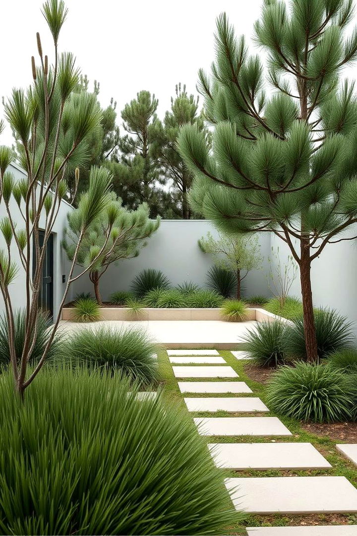 Minimalist Pine Garden Design - 22 Pine Tree Landscape Ideas