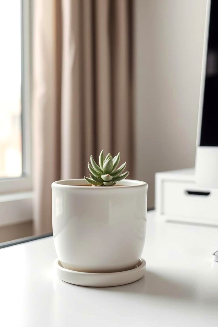 Minimalist Planter - 22 Desk Decor Ideas