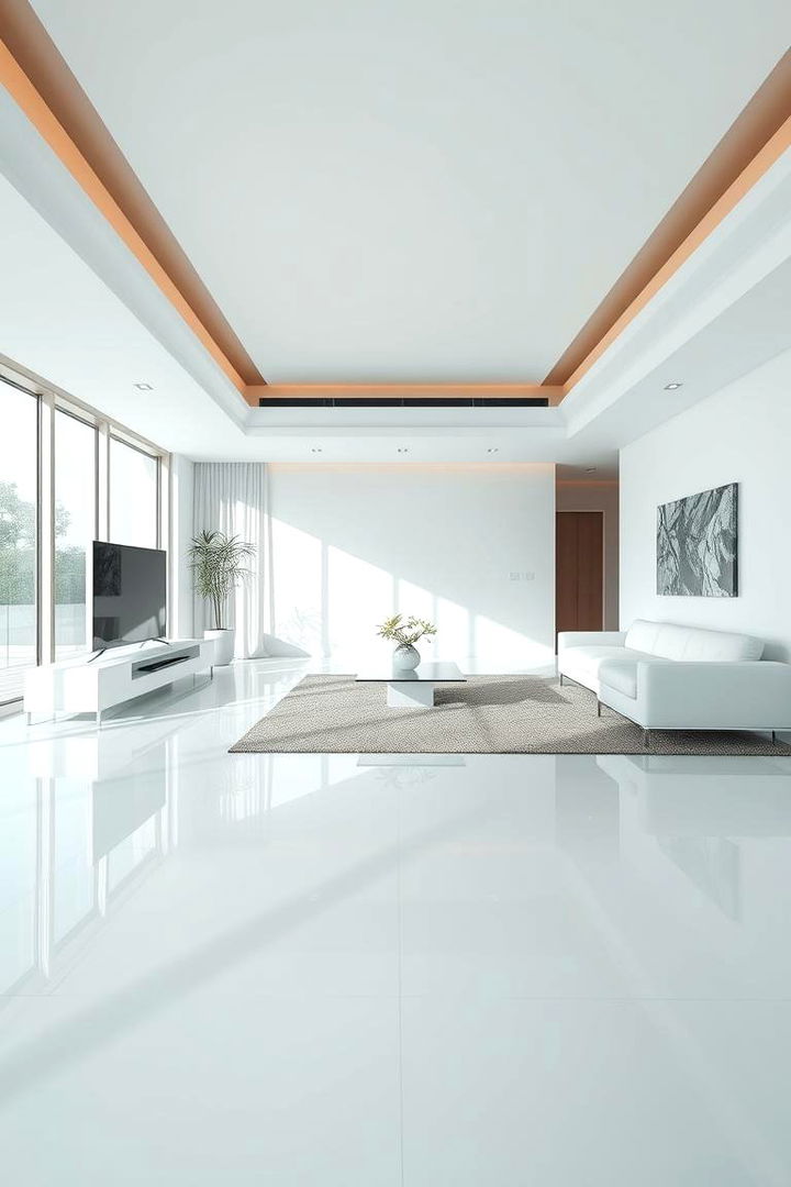 Minimalist Polished Floors - 22 Living Room Flooring Ideas