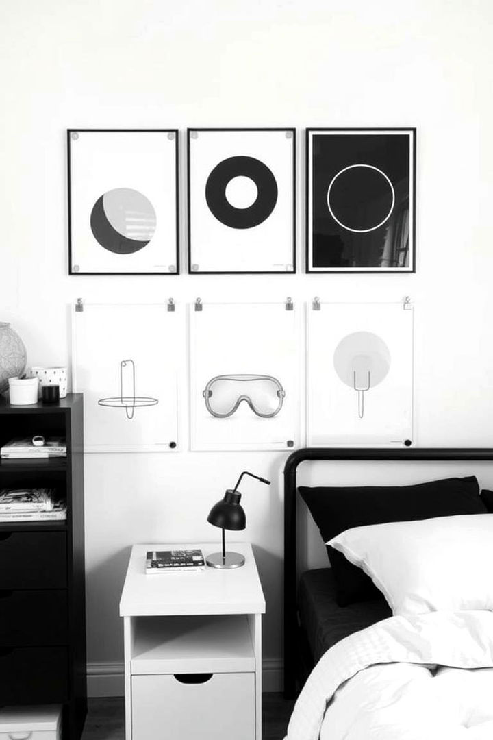 Minimalist Poster Arrangements - 22 Dorm Room Decorating Ideas