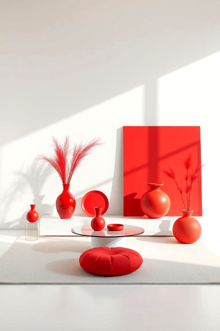 Minimalist Red Details - 22 Red Wedding Theme Ideas